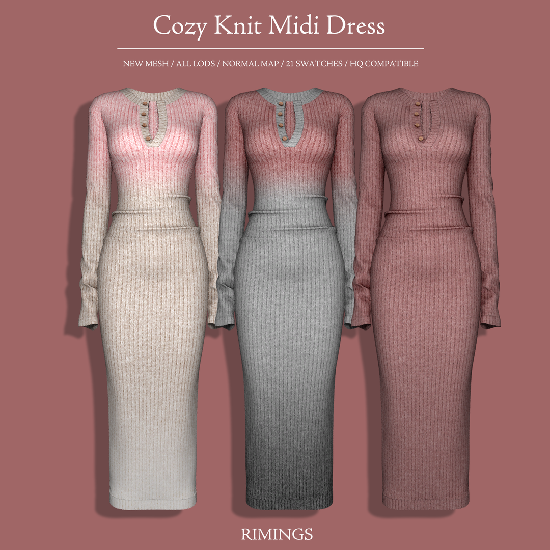 Платье Cozy Knit Midi Dress